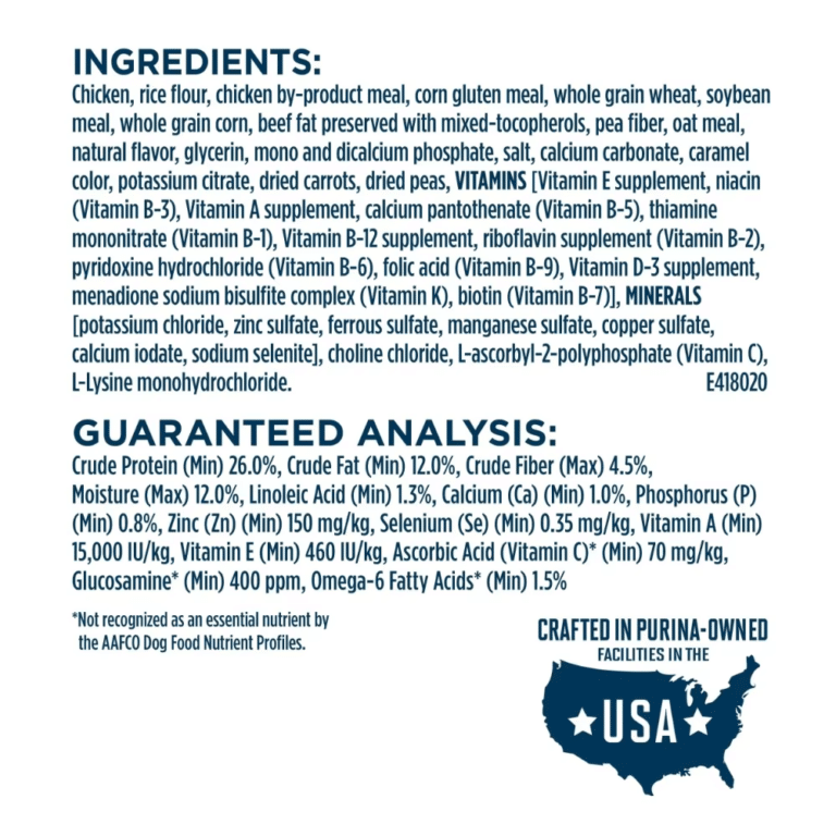 Purina One Plus Large Breed Adult Formula Ingredients